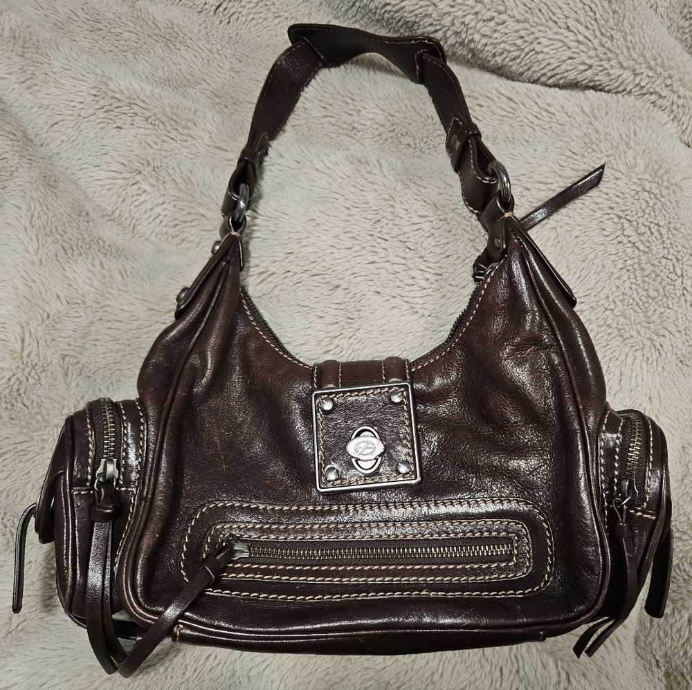 Francesco Biasia Brown Leather Hangbag